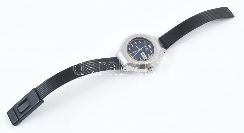 Seiko automata karóra, működik, kopásokkal, apró karcokkal, sérült szíj, d: 30 mm - Image 2