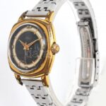 Lieger mechanikus karóra, működik, kopásokkal, apró karcokkal, fém szíj, d: 30 mm - Image 2