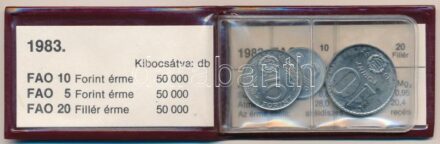 1983. 20f Al + 5Ft Ni + 10Ft Ni 'FAO' sor, eredeti tokban tanúsítvánnyal T:1 Adamo EM69, EM70, EM71