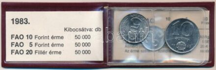 1983. 20f Al + 5Ft Ni + 10Ft Ni 'FAO' sor, eredeti tokban tanúsítvánnyal T:1 Adamo EM69, EM70, EM71
