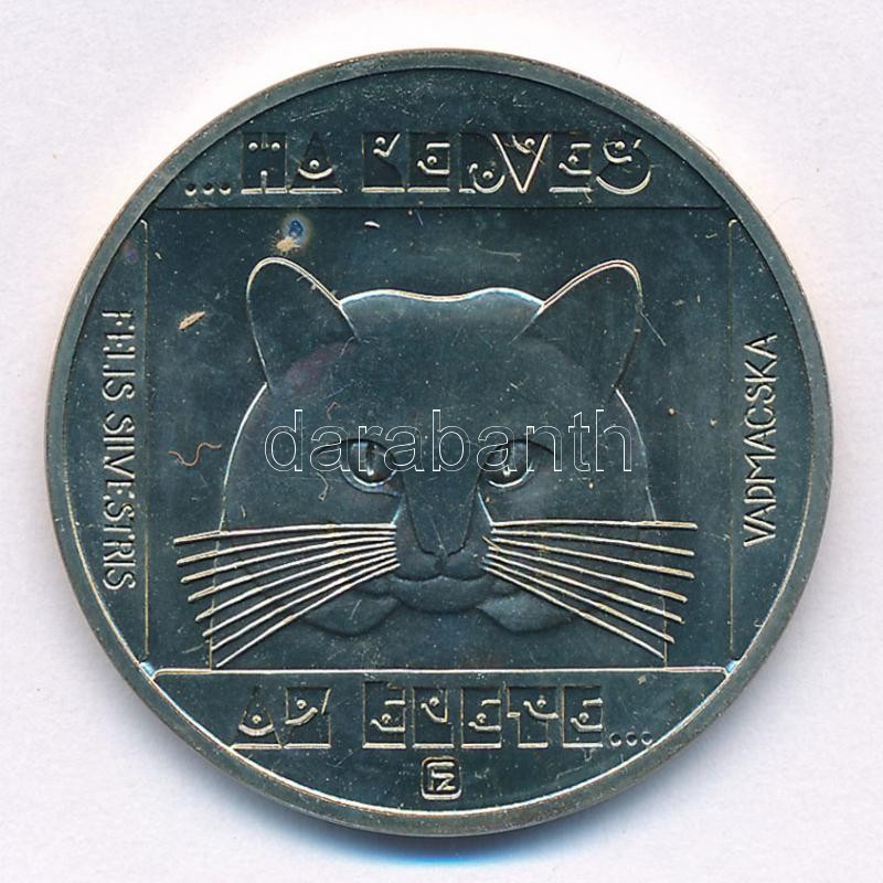 1985. 100Ft Cu-Ni-Zn 'Természetvédelem - Vadmacska' T:BU fo. Adamo EM83