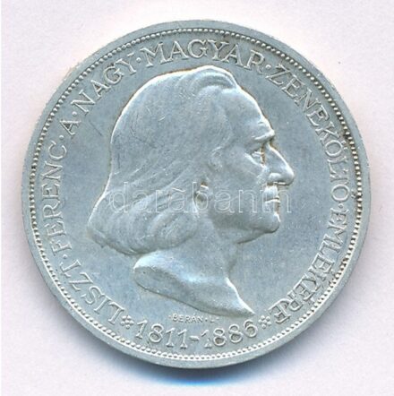 1936. 2P Ag 'Liszt' T:1- patina Adamo P7.3
