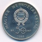 1988. 50Ft Cu-Ni 'Világ Vadvédelmi Alap - Kékvércse' T:BU patina Adamo EM101 - Image 2
