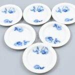 Rosenthal 6 db mokkás csésze, mázalatti kékkel festett porcelán, hibátlan, jelzett. - Image 2