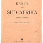 cca 1914-1918 G. Freytags Karte von Süd-Afrika / Dél-Afrika térképe. 1 : 5.000.000. Kartograpische Anstalt G. Freytag & Berndt, Wien. Hajtva, kissé sérült borítóval, 54,5x43,5 cm - Image 2