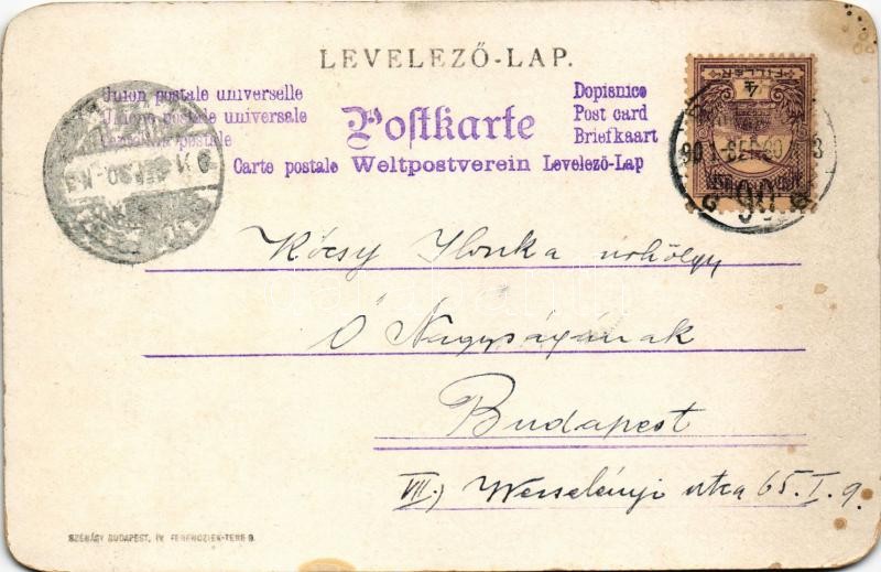 1901 Augustaften / Landscape art postcard. litho (EM) - Image 2