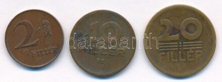 1946. 2f Cu-Zn + 10f Cu-Zn + 20f Cu-Zn T:2- ph., ü., karc