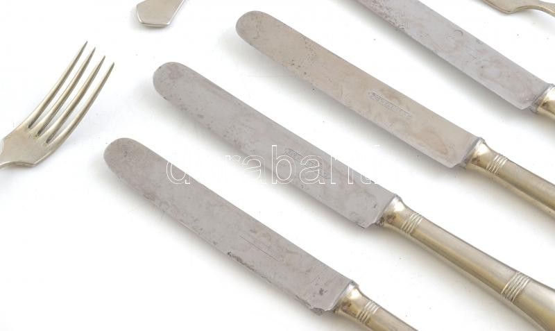 Vegyes alpakka evőeszközök, többségében jó állapotban - Image 3