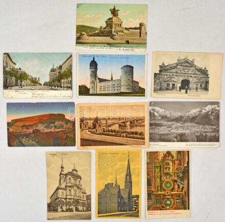 Kb. 160 db RÉGI városi és motívum képeslap vegyes minőségben. Húsvéti, karácsonyi és újévi üdvözlőlapok, hölgyek / Cca. 160 pre-1945 town-view and motive postcards in mixed quality: Easter, Christmas, New Year greetings, lady