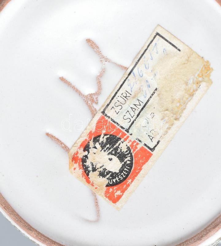 Mihály Béla: Retró váza, kerámia, jelzett, hibátlan, m: 13,5cm - Image 2