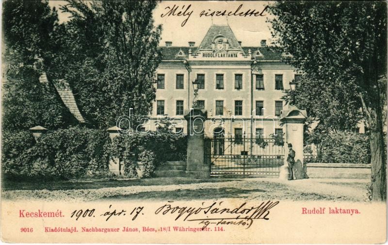 1900 Kecskemét, Rudolf laktanya. Nachbargauer János 9016. (EK)