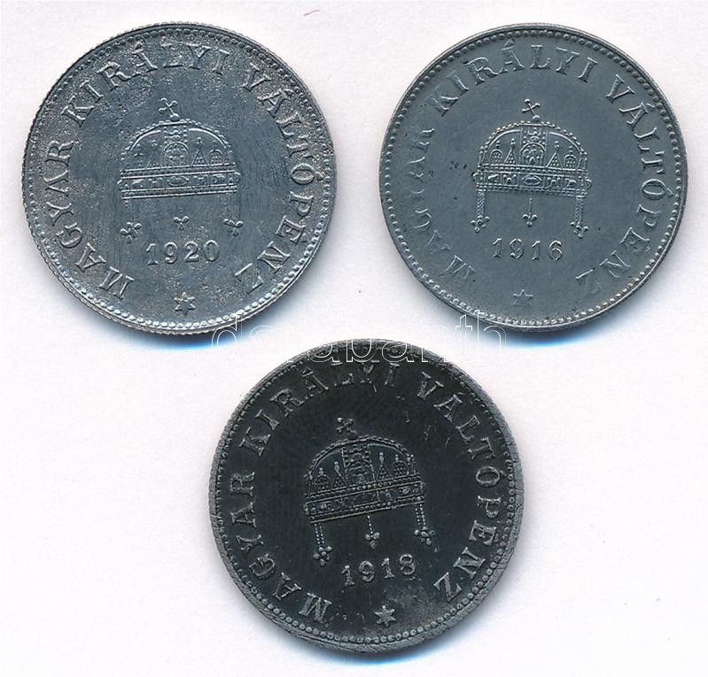 1916KB 20f Fe + 1918KB 20f Fe + 1920KB 20f Fe T:2,2- patina Adamo K4, K4.1 - Image 2
