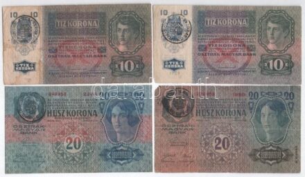 1912-1915. 10K-100K mind fekete 'ROMANIA TIMBRU SPECIAL' felülbélyegzéssel (8db, 5xklf) T:III-IV