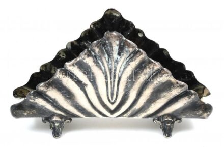Ezüst(Ag) szalvétatartó, jelzett, sérült, m: 9 cm, nettó: 89 g