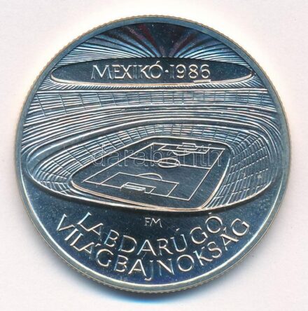 1986. 500Ft Ag 'Labdarúgó Világbajnokság - Mexikó 1986 - Stadion' T:1- patina Adamo EM94