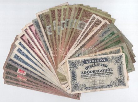 1936-1946. 34 db-os vegyes pengő bankjegy tétel T:III,III-
