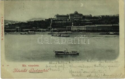 1898 (Vorläufer) Budapest I. Királyi várpalota, ingahajó. D. Halberstadt (EK)