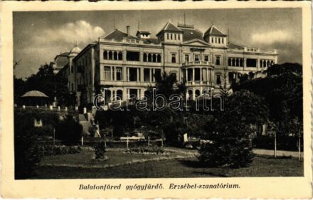 1939 Balatonfüred, gyógyfürdő, Erzsébet szanatórium (EK)