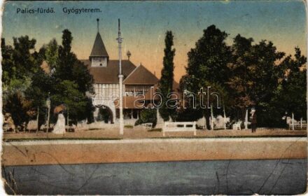 1918 Palics-fürdő, Palic, gyógyterem / spa (vágott / cut)
