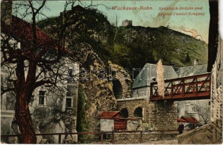 Wachauer-Bahn, Spitzbach-Brücke und Spitzer Tunnel Eingang / railway tunnel and bridge (b)
