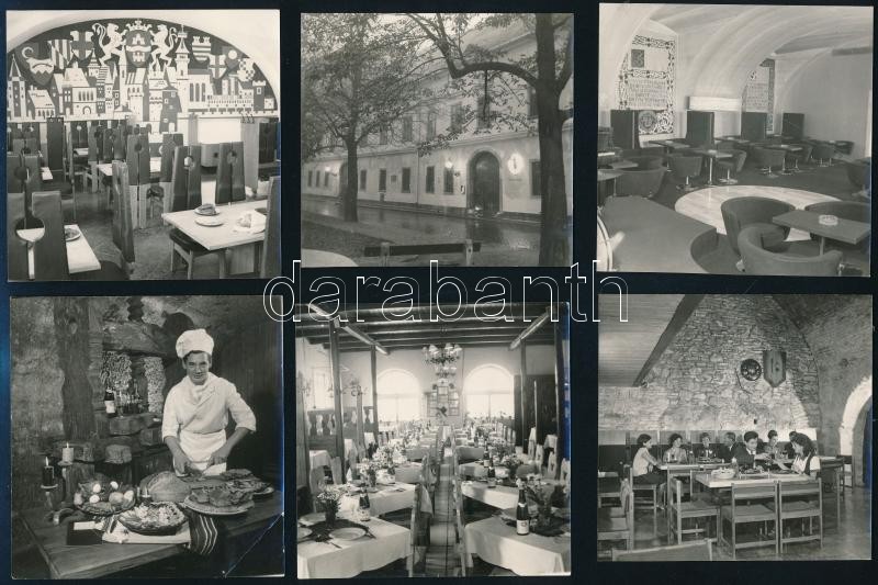 cca 1970 Cukrászati bemutatón készült fotók, 16 db, 9×9 és 13×18 cm