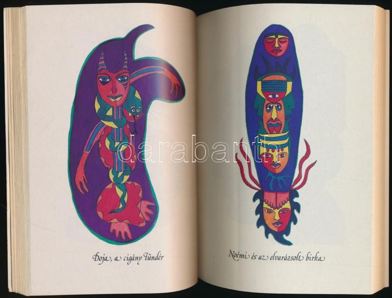 Szécsi Magda: Az aranyhalas lószem tükre. Cigánymesék. hn., 1988., HungariaSport. Szécsi Magda illusztrációival. Kiadói papírkötés, volt könyvtári példány. - Image 3