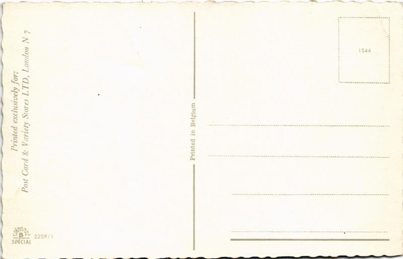 Macskák verekednek az iskola udvarán / Cat fight in the school yard. Colorprint B Special 2259/1. - modern (fa) - Image 2