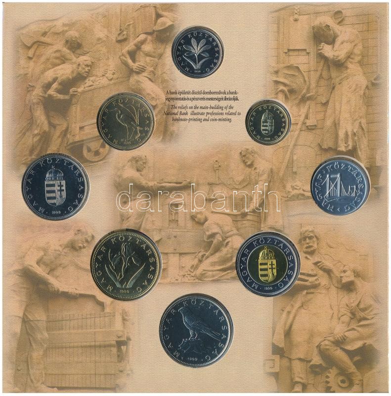 1999. 50f-100Ft (8xklf) forgalmi szett, dísztokban T:1 patina - Image 3