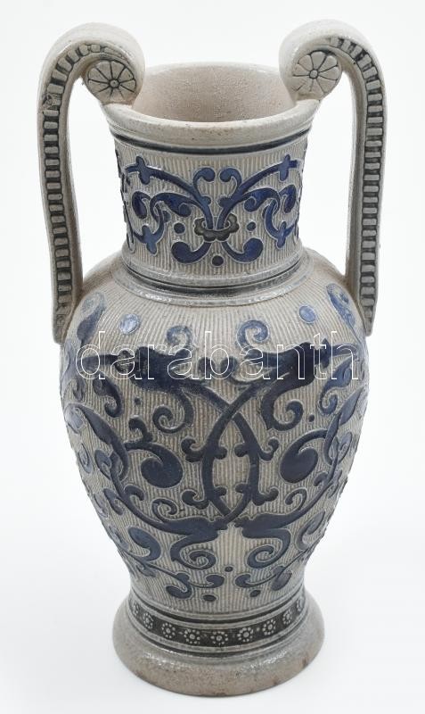 3 darabos kőedény tétel, kopott, részben jelzett, m: 21-30cm - Image 3