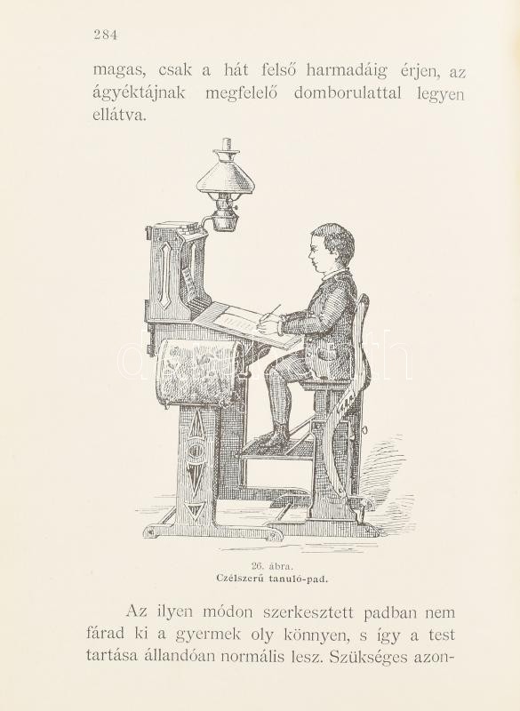 Kármán Samu - Bauer Lajos: Gyermekhygiene. Útmutató anyák számára a gyermekápolásban. Bp., 1899., Lampel R. (Wodianer F. és Fiai-ny.), 6+336 p. Átkötött félvászon-kötés, kopott borítóval, laza fűzéssel. - Image 2
