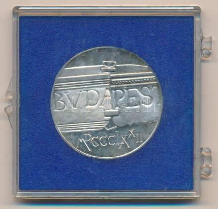 1972. 100Ft Ag 'Budapest' műanyag tokban T:1- patina, ujjlenyomat, sérült tok Adamo EM40