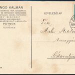 1936 Pongó Kálmán kereskedő, 'Rex' benzinkút, burgonya nagykereskedő, Weiss Manfréd Rt. lerakata Putnok céges levelezőlap - Image 2