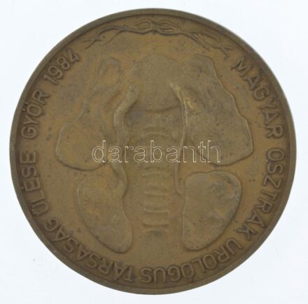 1984. 'Magyar Osztrák Urológus Társaság ülése Győr 1984' kétoldalas, öntött bronz emlékérem (63mm) T:1-