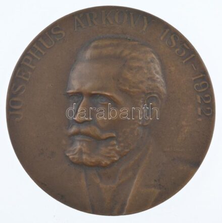 Vastagh László (1902-1972) 1929. 'Josephus Árkövy 1851-1922' egyoldalas bronz emlékérem (77mm) T:1-
