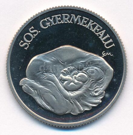 1990. 100Ft Cu-Ni 'SOS Gyermekfalu' T:PP ujjlenyomat, patina Adamo EM117