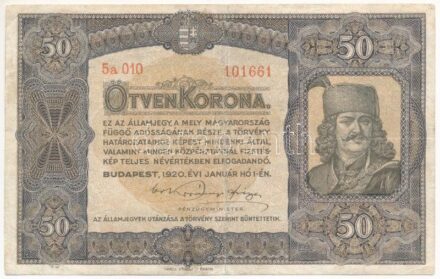 1920. 50K 'Orell Füssli Zürich', '5a 010 101661' T:III Adamo K25