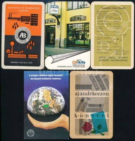 1966-1991 5 db kártyanaptár