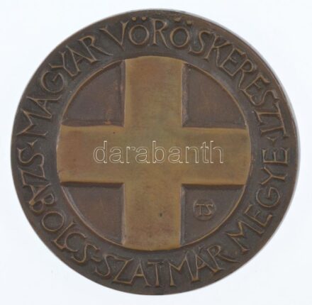 Tóth Sándor (1933-2019) 1982. 'PRO HUMANITATE 1982 / Magyar Vöröskereszt Szabolcs-Szatmár Megye' kétoldalas, bronz emlékérem (91mm) T:1-