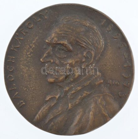 Borsos Miklós (1906-1990) DN 'Balogh Károly 1895 - 1973 / Magyar Fogorvosok Egyesülete - Balogh Károly Emlékérem' kétoldalas, öntött bronz emlékérem (78mm) T:1-