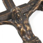 Fém feszület korpusszal, kopásnyomokkal, m: 33 cm - Image 2
