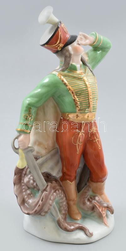 Herendi János vitéz, kézzel festett, jelzett, hibátlan, m:22 cm Tervező: Maugsch Gyula - Image 4