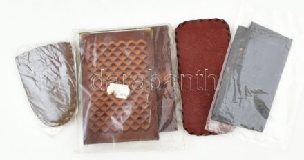 Bőr notesztartó és tokok, 4 db különféle