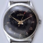 Delbana mechanikus karóra, szíj nélkül, 1960 körül, kopásokkal, működik, d: 35mm