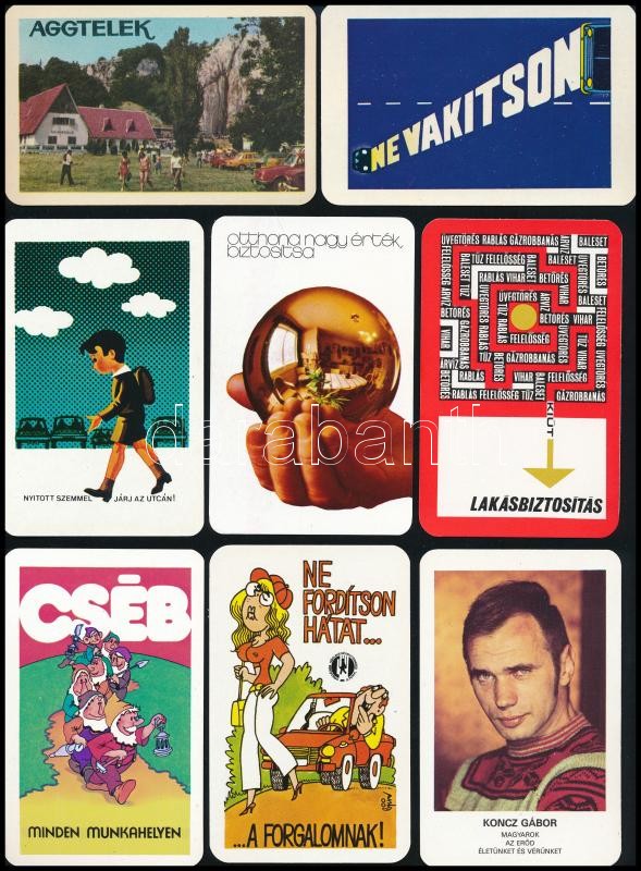 cca 1970-1980 vegyes Kártyanaptár tétel. - Image 3