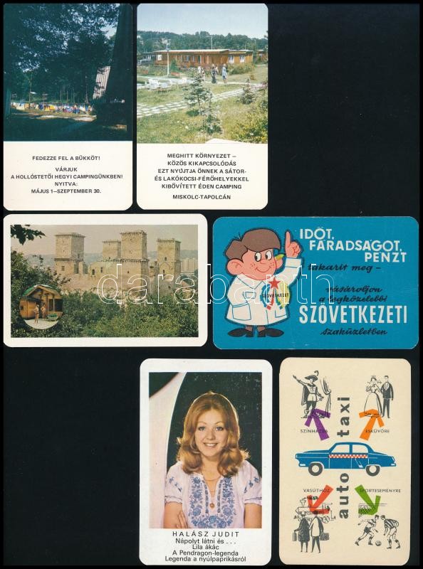 cca 1970-1980 vegyes Kártyanaptár tétel. - Image 4