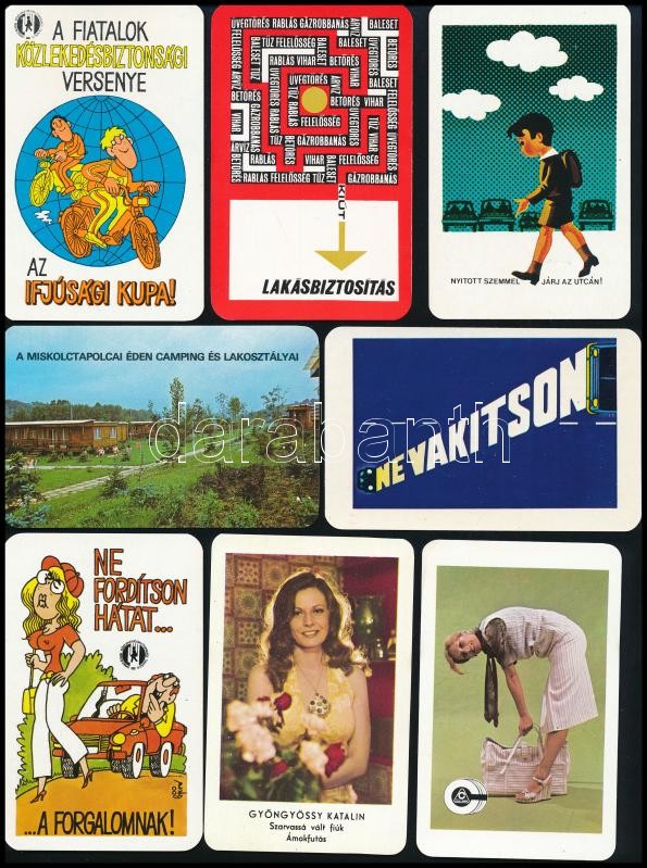cca 1970-1980 vegyes Kártyanaptár tétel. - Image 3
