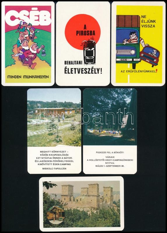 cca 1970-1980 vegyes Kártyanaptár tétel. - Image 4