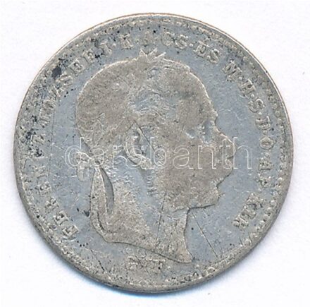 1870GYF 20kr Ag 'Ferenc József / Váltó Pénz' T:3 patina, karc Adamo M11.1
