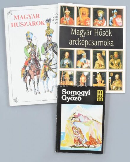 3 db könyv: Krunák Emese: Somogyi Győző. Mai Magyar Művészet. Bp., 1987, Képzőművéseti Kiadó. Fekete-fehér és színes illusztrációkkal. Kiadói papírkötés, a borítón kopásnyomokkal. Megjelent 2000 példányban. + Barcy Zoltán