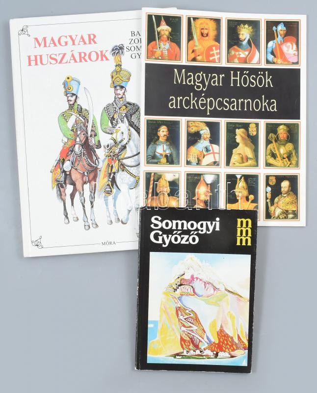 3 db könyv: Krunák Emese: Somogyi Győző. Mai Magyar Művészet. Bp., 1987, Képzőművéseti Kiadó. Fekete-fehér és színes illusztrációkkal. Kiadói papírkötés, a borítón kopásnyomokkal. Megjelent 2000 példányban. + Barcy Zoltán
